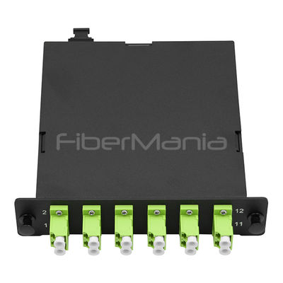 OM5 12 Cores 6 Ports Fiber Optic Cassette for 40 and 100Gbps Protocols MPO-LC Cassette