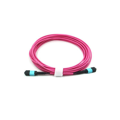 12 Fibers OM4 50/125μm MPO Trunk Cable with 850nm/1300nm Wavelength and 3.0mm OD