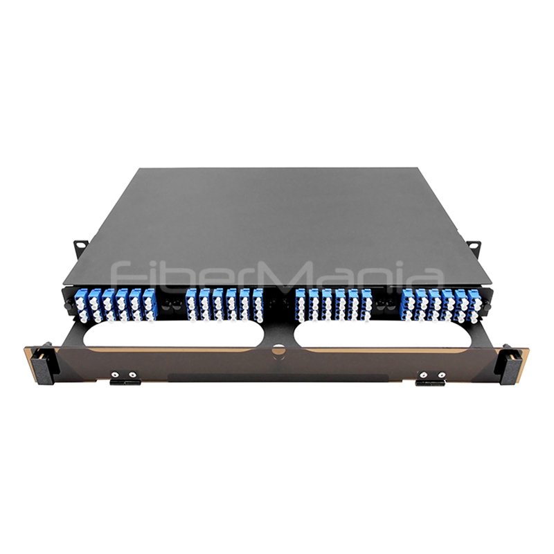 1U 19 Inch 96 Cores MTP-12 Male MPO Patch Panel for High Density Fiber Optic Networks